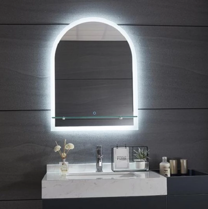 Gloria Solo Line 50x70 - Καθρέπτης Μπάνιου Led Με Εταζέρα