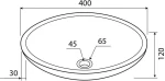 Karag Elena Sbp Grey Ø40x12 - Πέτρινος Νιπτήρας Επιτραπέζιος