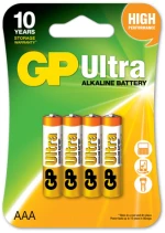 Gp Batteries Ultra Αλκαλική Μπαταρία Aaa - Lr03 10 Years Design Life