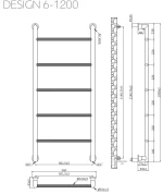 Karag Design 6-1200 Bianco 56x120 - Θερμαντικό Σώμα Μπάνιου