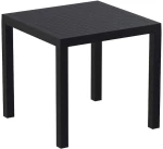 Ares Τραπεζι 80χ80χ75εκ. Black Πολ/νιου
