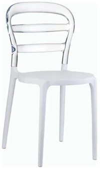 Bibi White/clear Transp.καρεκλα
