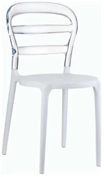 Bibi White/clear Transp.καρεκλα