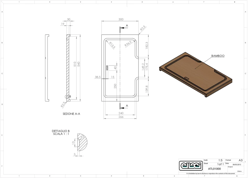 Elleci Atl01000 - Επιφανεια Κοπής 50x30