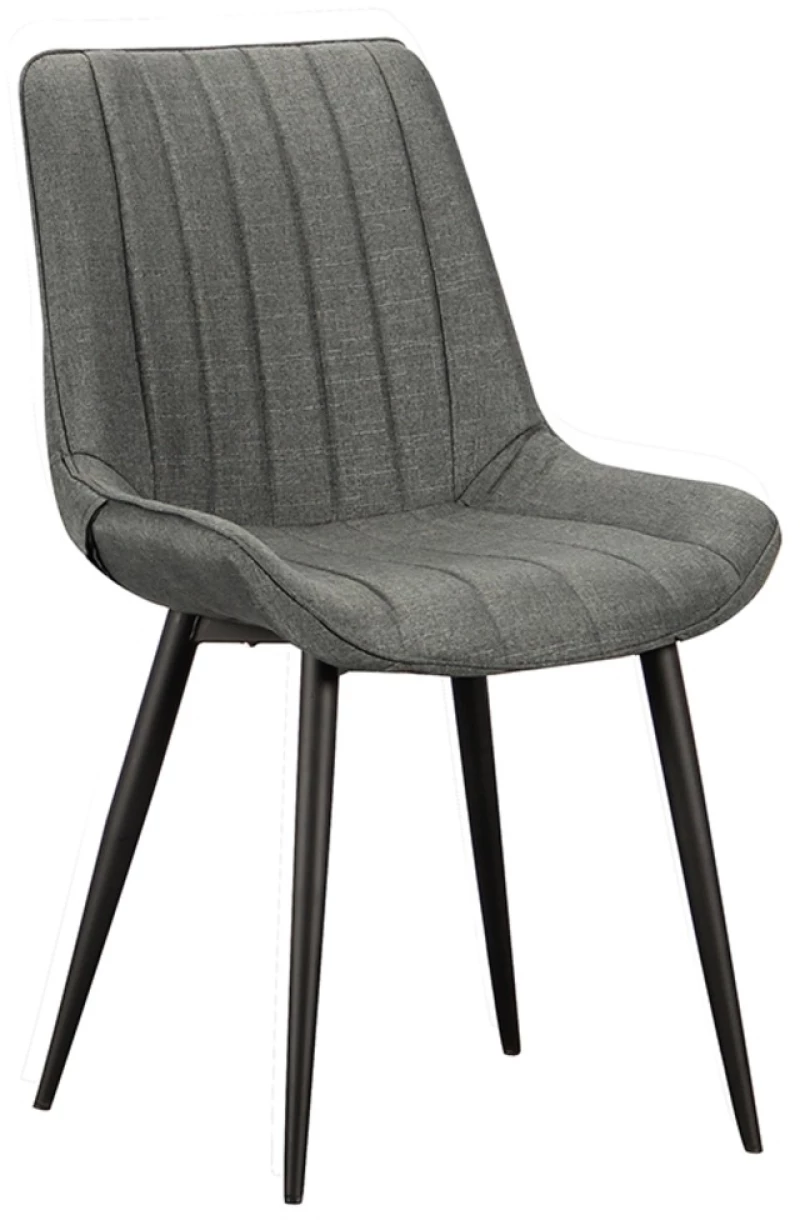177414 Bony Grey Υφασμα(σ4)καρεκλα Μεταλλικη (σετ 4 Τεμαχιων)