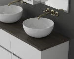 Drop Luxus 120 White Top - Βαση Επιπλου Με Επικαθήμενους Νιπτηρες