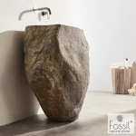 Fossil Vero Riverstone Rp90 Black - Επιδαπεδιος Πετρινος Νιπτηρας