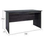 Γραφειο Μελαμινησ Hayden 150x71x74,5 Hm2284.01 Σε Ανθρακι Χρωμα