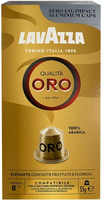 Κάψουλες Nespresso Συμβατές Lavazza Qualita Oro 10 Τεμάχια