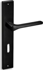 Convex 1515 Ματ Μαύρο Πόμολο Μεσόπορτας - Πλάκα 72mm(ζεύγος)