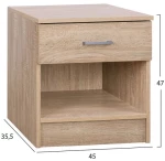 Κομοδινο Με 1 Συρταρι Laney Sonama 45x35,5x47υ Εκ. Hm2345.01