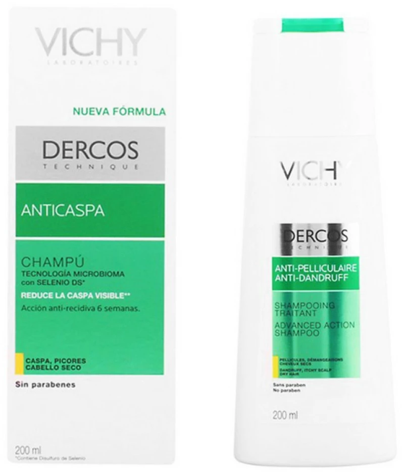 Σαμπουάν Κατά Της Πιτυρίδας Dercos Vichy Ξηρά Mαλλιά (200 Ml)
