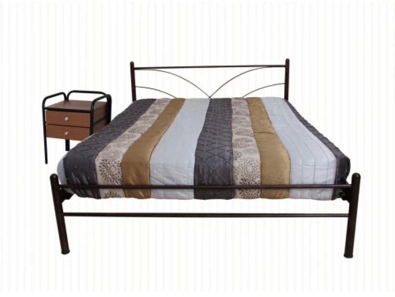 Μεταλλικό Κρεβάτι Metal Casa Ύδρα Μαύρο 150 X 200
