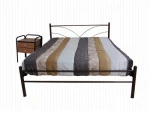 Μεταλλικό Κρεβάτι Metal Casa Ύδρα Μαύρο 150 X 200