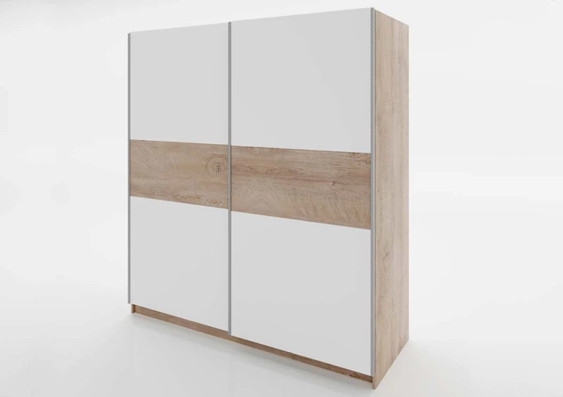 264660 Ντουλαπα Συρομενη, Modul 931, Σονομα/λευκο, 180x200x59, Genomax