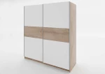 264660 Ντουλαπα Συρομενη, Modul 931, Σονομα/λευκο, 180x200x59, Genomax
