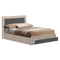 Κρεβατι Briana Hm346.04 Με 1 Συρταρι Sonoma Γκρι Για Στρωμα 90χ190 Εκ.