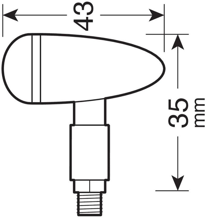 Lampa Φλασ Μοτο Drop 12v Smd Led (35x43mm) Μαυρα -2 Τεμ. 9048.2-lm