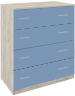 154153 Συρταριερα Fylliana Smile Grey Oak - Μπλε 80*45*90