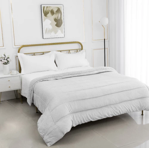 Κουβερτοπάπλωμα Damask (240cm X 260cm) Light Grey - -