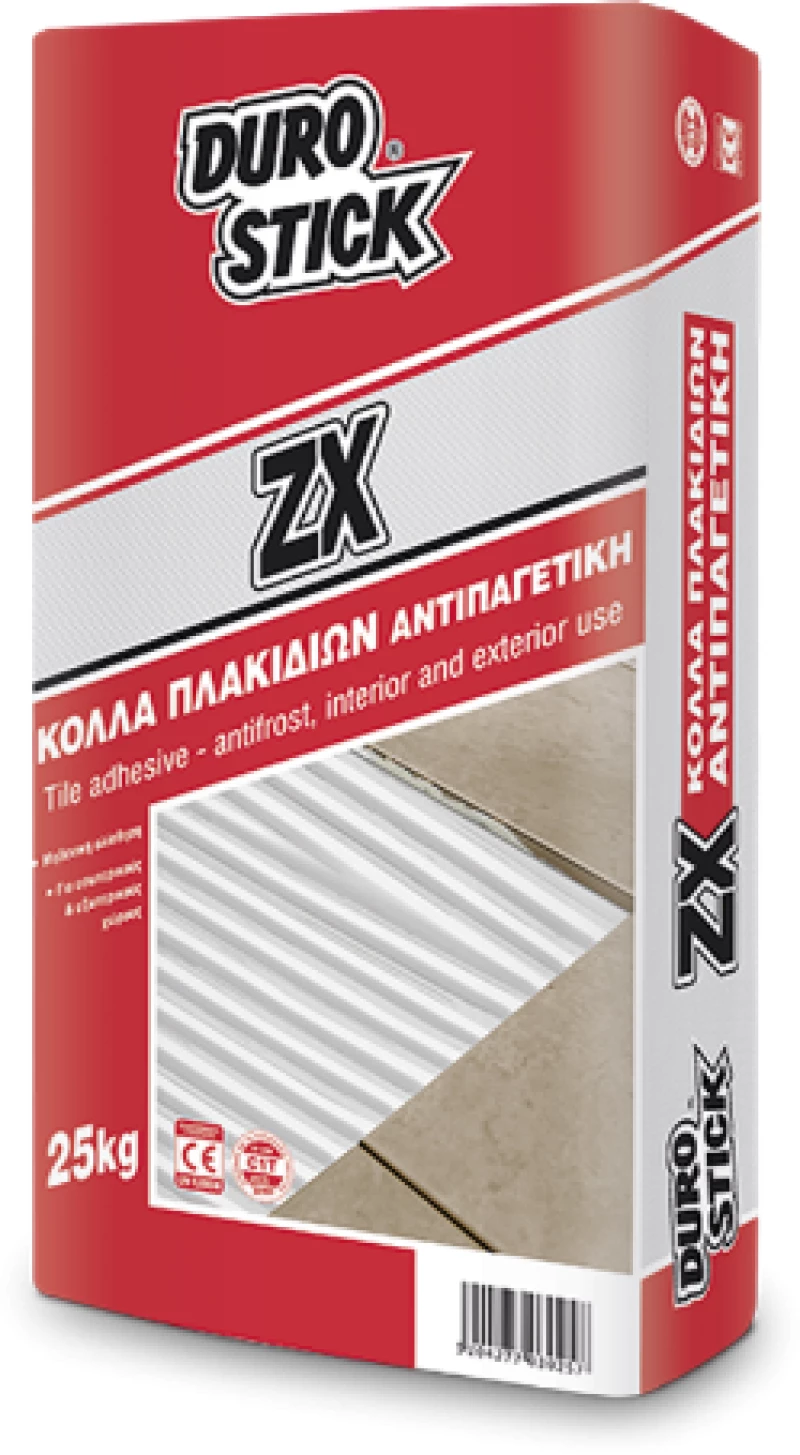Durostick Zx Λευκή Αντιπαγετική Κόλλα Πλακιδίων 25kg
