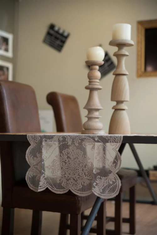 Σεμέν Δαντέλα (45x110) Grey 4826 Mc Linen - -