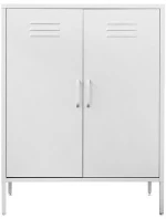 259191 Nextdeco Ντουλάπα Λευκή Μεταλλική Δίφυλλη Υ102x80x40εκ.