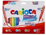 252014 Carioca Birello Μαρκαδόροι Διπλήσ Γραφήσ 24 Χρωμάτων (σετ 3 Τεμαχιων)