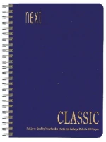 249089 Next Classic Τετρ. Σπιράλ Μπλε17x25εκ. 5θεμ. 300σελ. (σετ 6 Τεμαχιων)