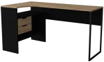 282026 Γραφειο Lola Φυσικο/μαυρο 145x81x76cm