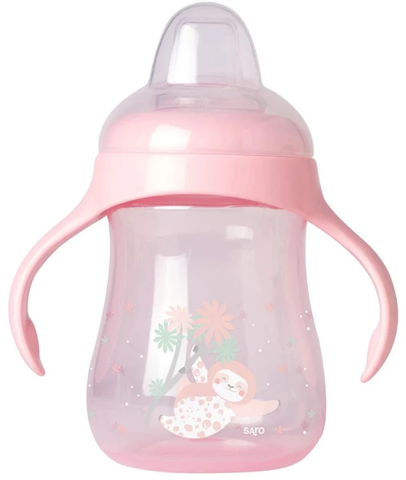 Saro Ποτηράκι Εκπαιδευτικό 250ml Ροζ 6+μ 51432