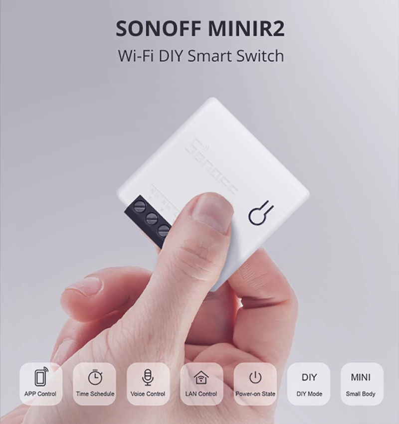 Sonoff Διακόπτης Smart Switch Mini R2 Λευκό M0802010010