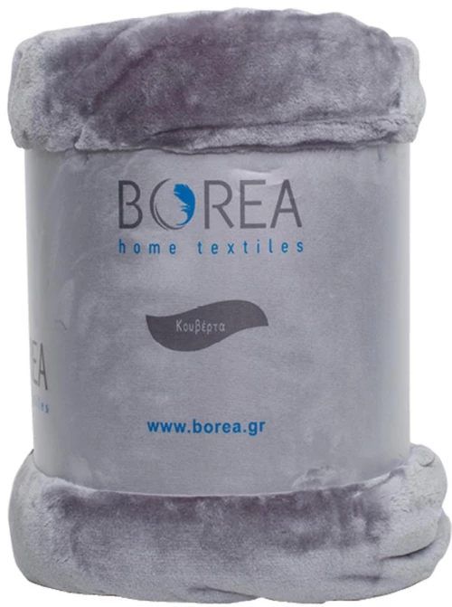 Κουβέρτα Βελουτέ Borea K4 Γκρι - Μονο 150 X 220