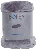 Κουβέρτα Βελουτέ Borea K4 Γκρι - Μονο 150 X 220