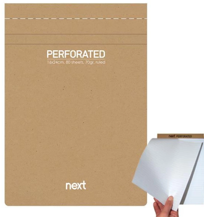 250474 Next Μπλοκ Σημειώσεων Perforated Ριγέ 16,5x24εκ., 80φ., 70γρ. (σετ 10 Τεμαχιων)