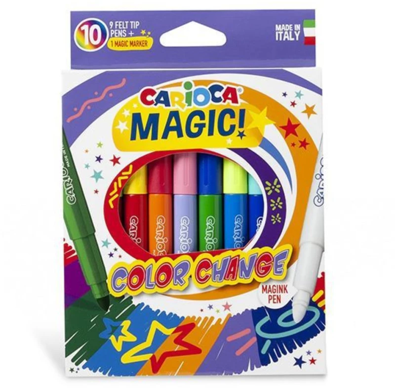 252025 Carioca Magic Color Change Μαρκαδόροι 10 Χρωμάτων (σετ 6 Τεμαχιων)
