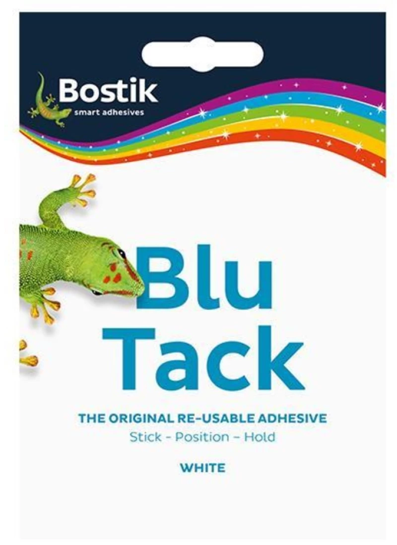 256857 Bostik Επαναχρησιμοποιήσιμη Κόλλα Blu-tack White 50gr. (σετ 12 Τεμαχιων)