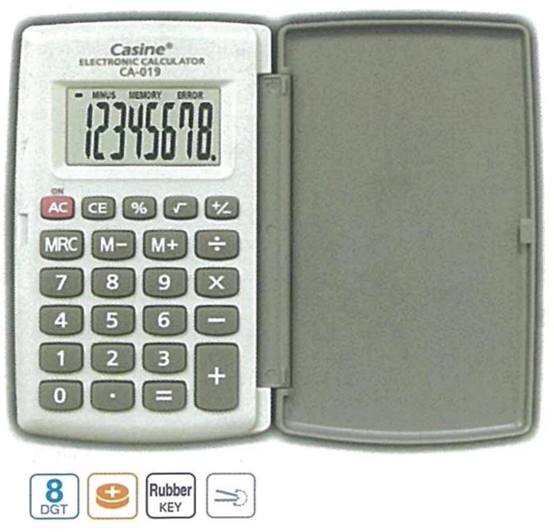 258073 Casine Κομπιουτεράκι Τσέπησ 8 Ψηφίων 10x6x1εκ.