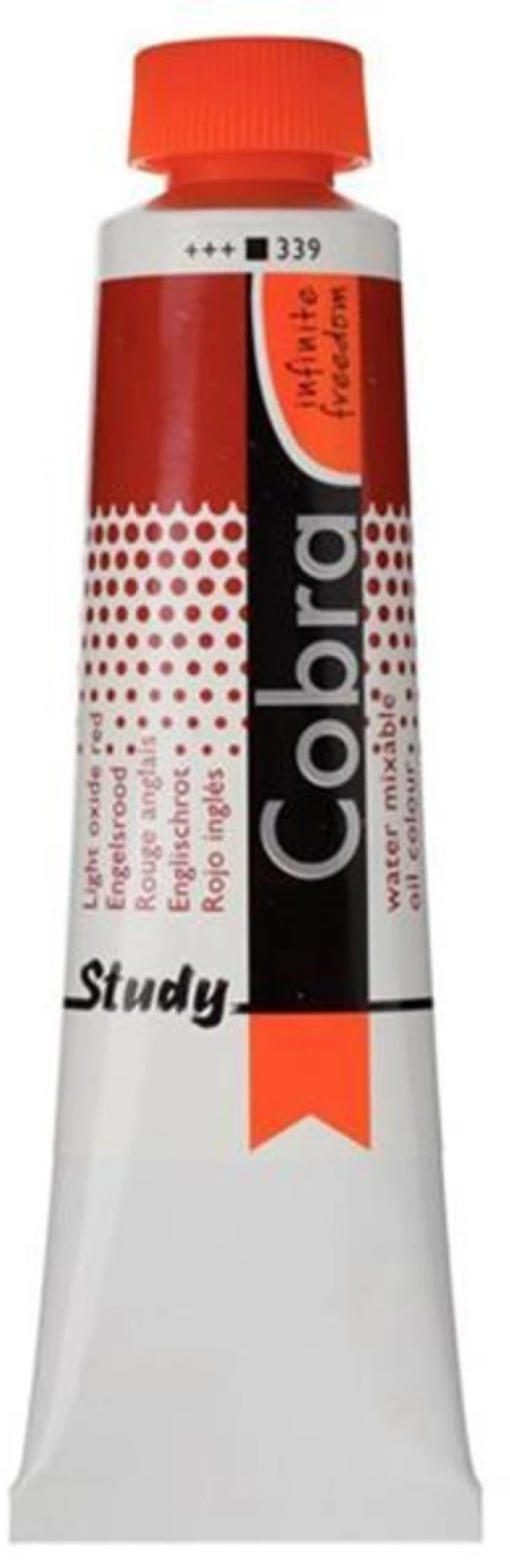 260924 Talens Cobra Study Water Mixable Oil 339 Light Oxide Red 40ml. (σετ 3 Τεμαχιων)