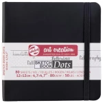 261011 Talens Sketch Book Dot Μαύρο 80φυλ. 12x12εκ. 80 Γρ.