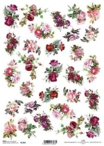 256066 Ριζόχαρτο `roses` 21x29εκ. (itd-r1338) (σετ 3 Τεμαχιων)