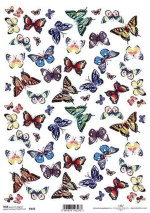 256116 Ριζόχαρτο `butterflies 2` 21x29εκ. (itd-r130) (σετ 3 Τεμαχιων)