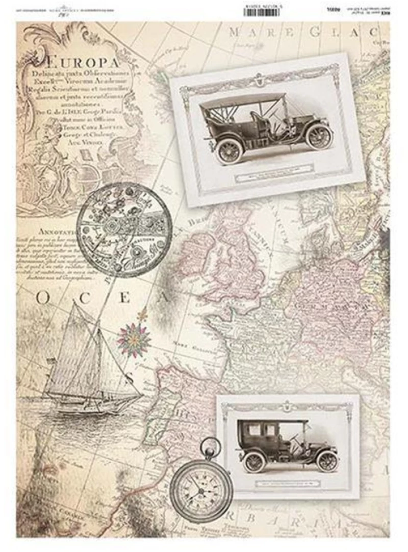 256152 Ριζόχαρτο `map 1` 42x29.7εκ. (itd-r035l) (σετ 3 Τεμαχιων)