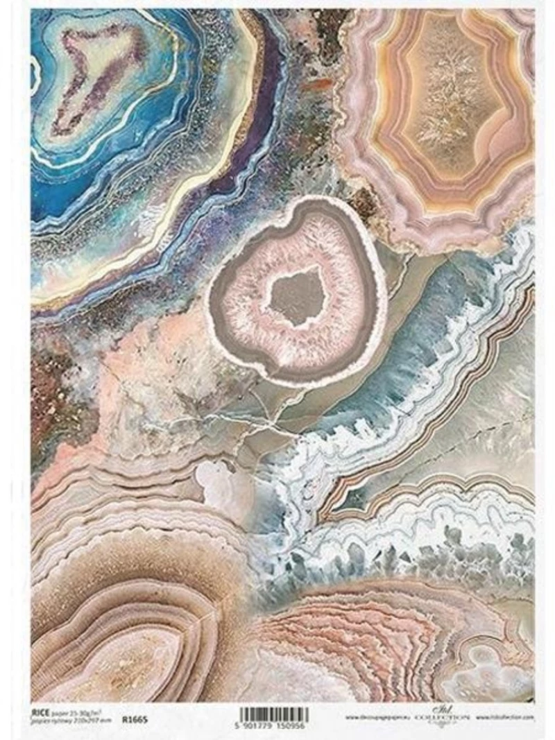 256253 Ριζόχαρτο `precious Stones` 21x29.7εκ. (itd-r1665) (σετ 3 Τεμαχιων)