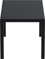 Ares Τραπεζι 140χ80χ75εκ. Black Πολ/νιου