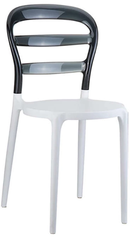 Bibi White/black Transp.καρεκλα
