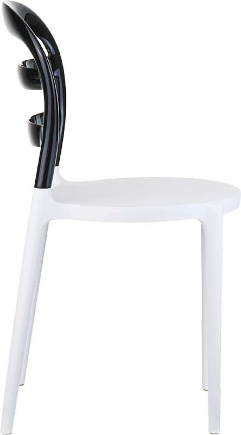 Bibi White/black Transp.καρεκλα
