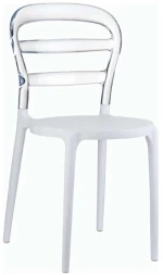 Bibi White/clear Transp.καρεκλα
