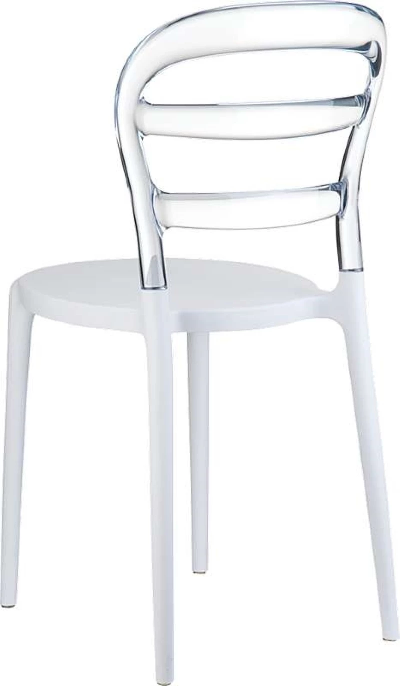Bibi White/clear Transp.καρεκλα