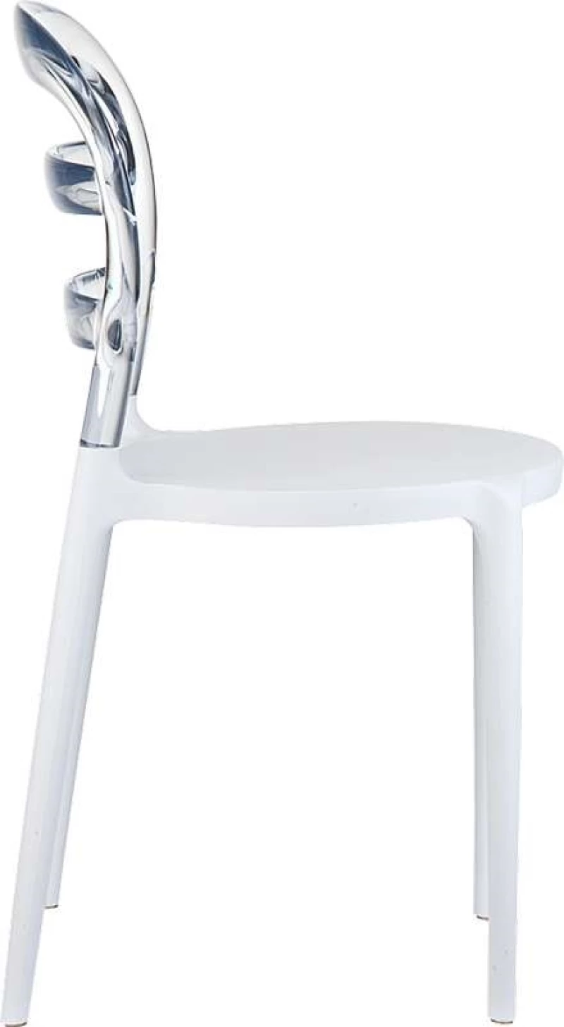 Bibi White/clear Transp.καρεκλα